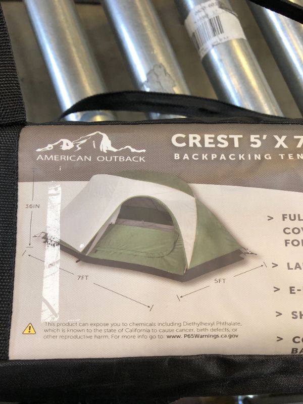 Photo 1 of CREST 5 X 7 BACKPACKING TENT 