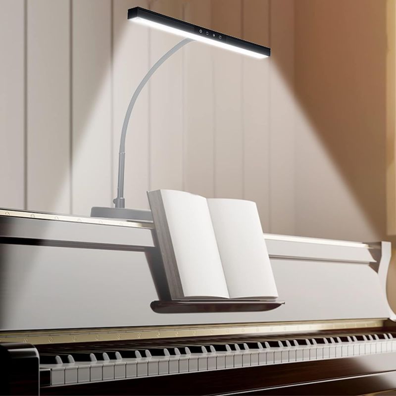 Photo 1 of Piano Light for Grand/Upright & Digital Pianos, Piano Lamp with 3 Color Modes for Stand Pianos, Adjustable Height and Direction, Auto-Off Timer, Music Stand Light, Desk Lamp, Table Light
