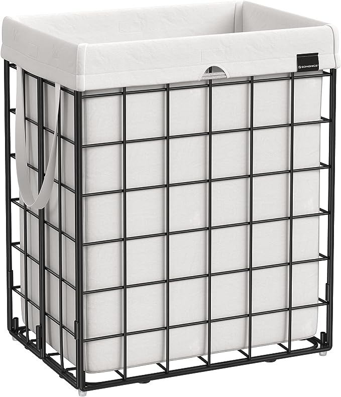 Photo 1 of SONGMICS Laundry Hamper, Laundry Basket, Collapsible Clothes Hamper, Removable and Washable Liner, Metal Wire Frame, for Bedroom Bathroom -- STOCK PHOTO FOR REFERENCE ONLY
