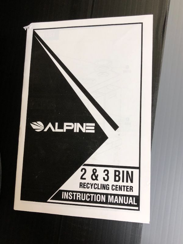 Photo 2 of Alpine Industries Double Recycling Center - Plastic/Cardboard Recycle Trash Bin - Two 28 Gallon Bins - Ideal for Offices, Restaurants, Hospitals, Schools, Cafeterias - 56 Gallons Total Capacity (2 Bins)