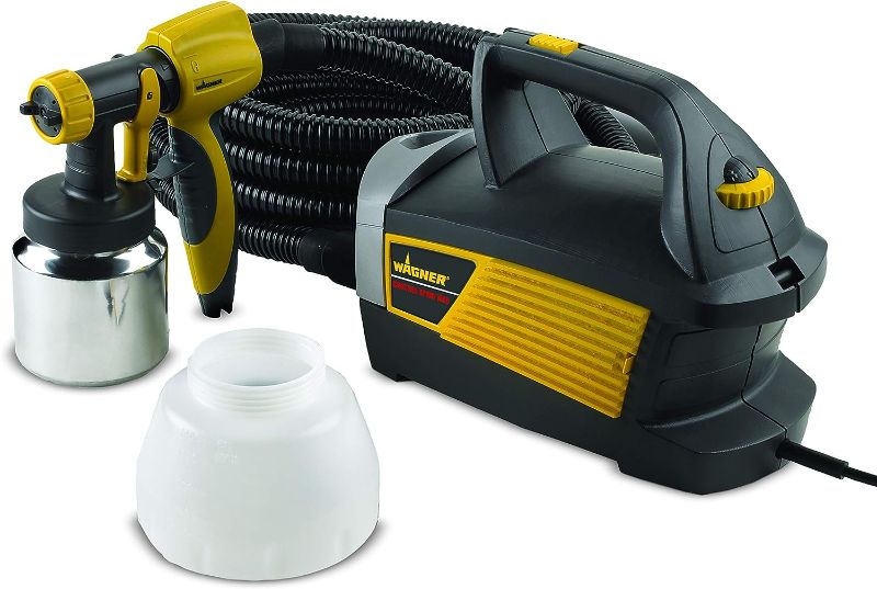Photo 1 of *ACCESSORIES ONLY. FOR PARTS* Wagner Spraytech 0518080 Control Spray Max HVLP Paint or Stain Sprayer, Complete Adjustability for Decks, Cabinets, Furniture and Woodworking, Extra Container included, Yellow/Black
