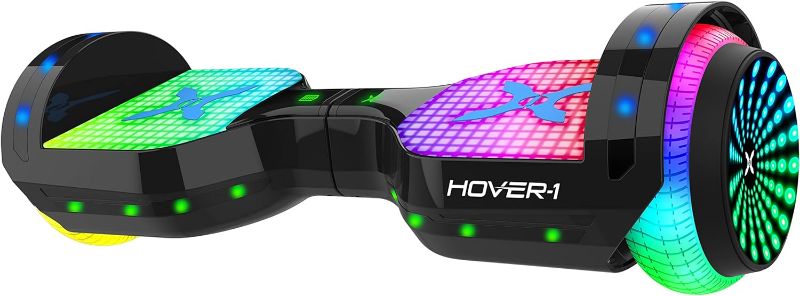 Photo 1 of **FOR PARTS ONLY, FINAL SALE**  Hover-1 Astro Hoverboard | 300W Motor, IPX4 Water Resistance, Electric Hoverboard with Built-in Bluetooth, LED Fender, Deck and Wheel Lights Black