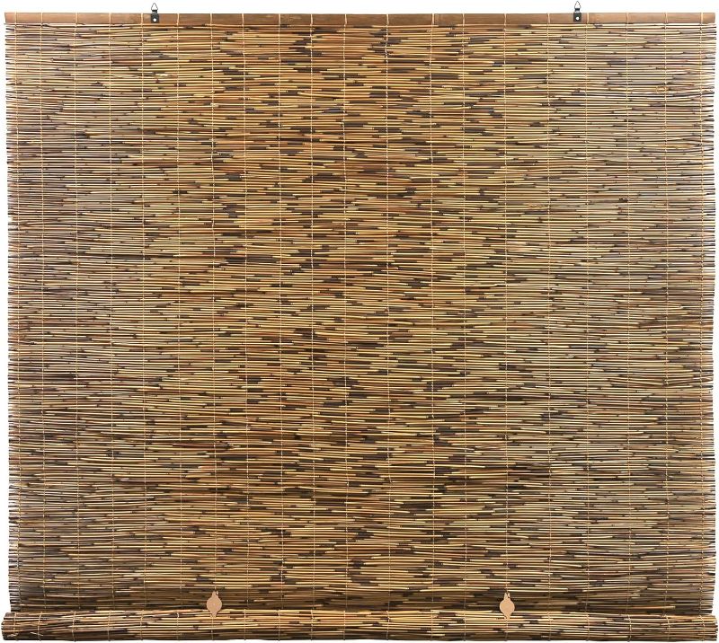 Photo 1 of Radiance Cord Free, Roll-up Reed Shade, Cocoa, 60" W x 72" L Cocoa 60 x 72 Shade