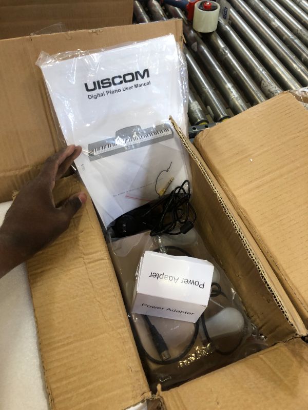 Photo 1 of 88-Key SEMI Weighted Digital Piano - Full-Size Electric Keyboard Piano with Triple Pedal, USB Connectivity, and Power Supply – Ideal for Beginners & Professionals U32 Apricot