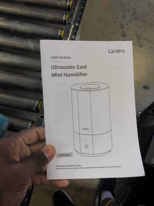 Photo 1 of Livatro 4L Top Fill Humidifiers for Bedroom Large Room Nursery, Cool Mist Humidifier With Ultrasonic Quiet, Auto Shut-off and Easy to Clean, Last up to 40 Hours, White