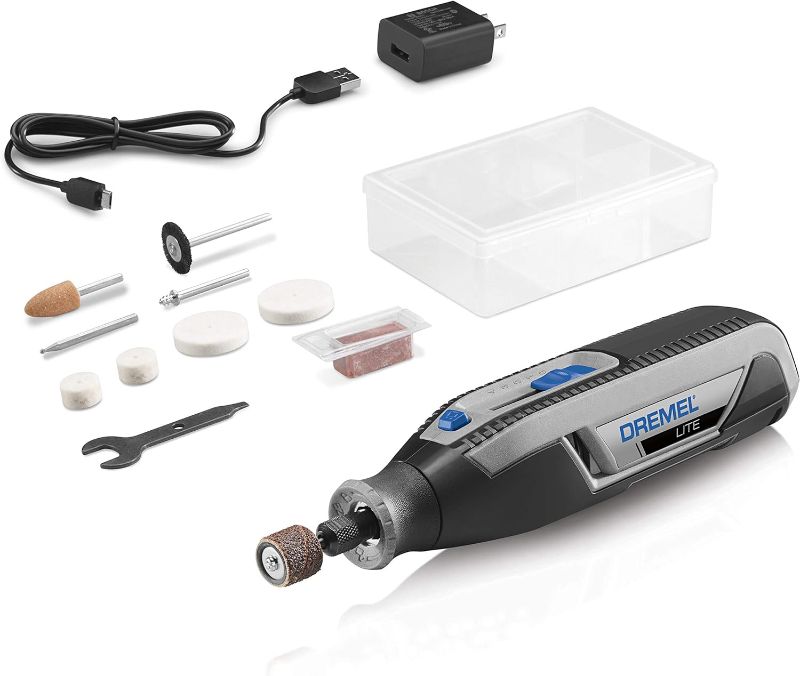Photo 1 of Dremel Lite 7760 N/10 4V Li-Ion Cordless Rotary Tool Variable Speed Multi-Purpose Rotary Tool Kit, USB Charging, Easy Accessory Changes - Perfect For Light-Duty DIY & Crafting
