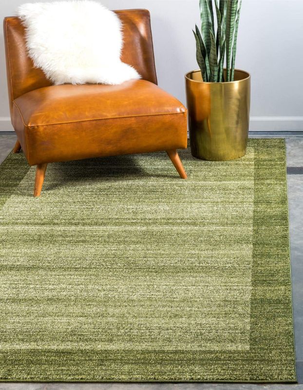 Photo 1 of Unique Loom Del Mar Collection Area Rug - Abigail (3' 3" x 5' 3" Rectangle, Light Green/ Ivory)

