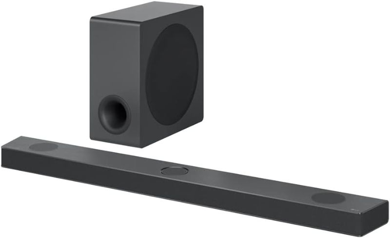 Photo 1 of LG Sound Bar and Wireless Subwoofer S90QY - 5.1.3 Channel, 570 Watts Output, Home Theater Audio with Dolby Atmos, DTS:X, and IMAX Enhanced, Black
