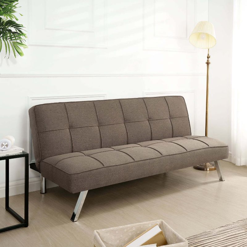 Photo 1 of Modern Futon Sofa Bed Compact Design Convertible Supports up to 750 lbs. - COFFEE
