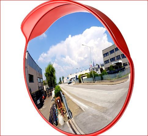 Photo 1 of 30" Safety Convex Mirror Traffic Mirror Outdoor Indoor Driveway Street Corner Mirror Security Blind Spot Mirror for Road Garage Parking Lot Warehouse, Tear off The Protective Film Before Use - missing hardware