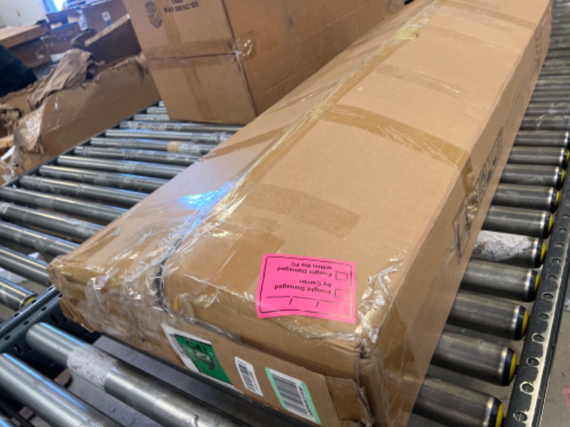 Photo 1 of HAOARA Full Size Bed Frame with Upholstered Wingback Headboard, Modern Platform Bed Frame, Wooden Slats Support, No Box Spring Needed, Easy Assembly, Dark Grey Dark Grey Full