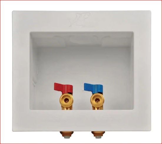 Photo 1 of 1/2 in. Push-to-Connect x 3/4 in. MHT Brass Washing Machine Outlet Box
