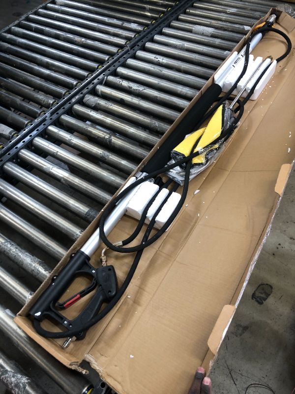 Photo 3 of EDOU DIRECT Telescoping Pressure Washer Wand 20' | HEAVY DUTY | 4,000 PSI Max Working Pressure | Includes: 1/4" Quick Connection, 5 Spray Nozzle Tips, 2 Pivoting Couplers, 2 Adapters, Support Harness