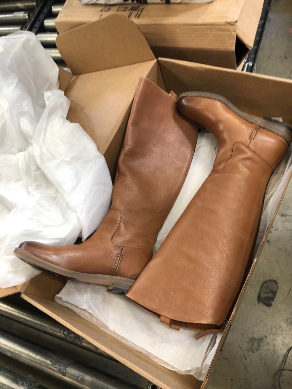 Photo 2 of Franco Sarto Womens Meyer Knee High Flat Boots 9.5 Tan Narrow Calf Leather