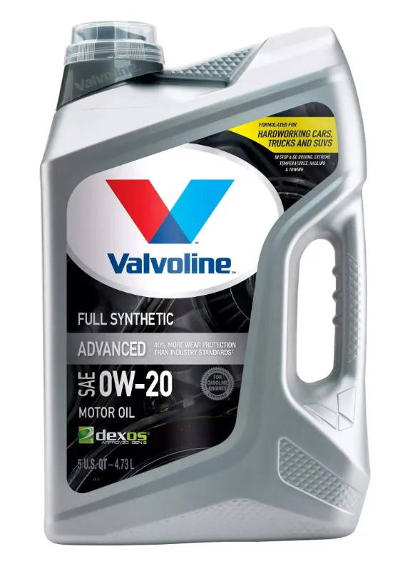 Photo 1 of Valvoline Advanced Full Synthetic 0W-20 Motor Oil 5 qt