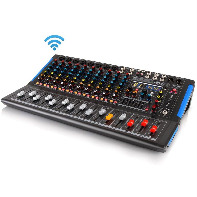 Photo 1 of 12-Ch. Bluetooth Studio Mixer - DJ Controller Audio Mixing Console System
