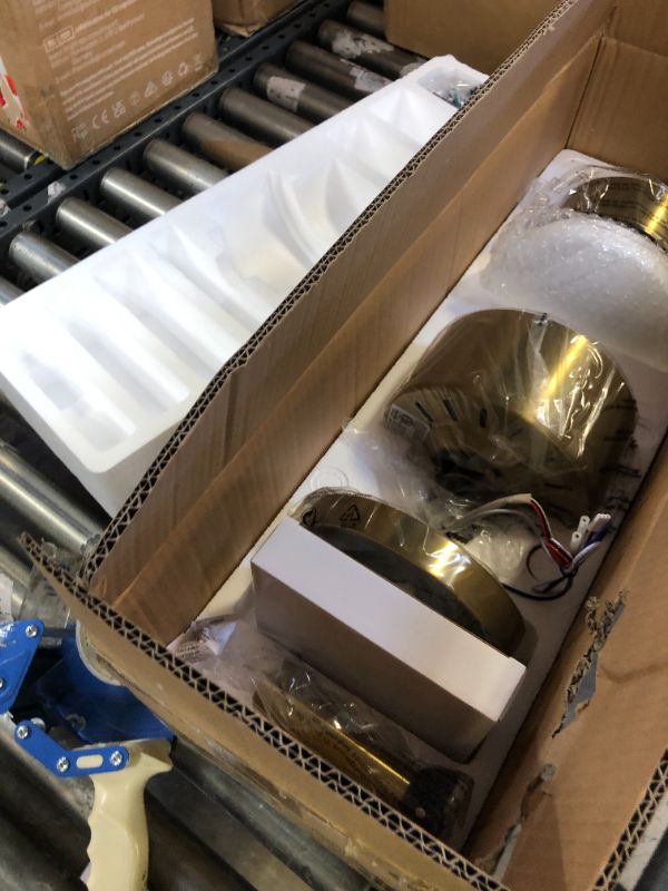 Photo 1 of Breezary 52 Inch Ceiling Fans with LED Light Remote Control, Modern Gold and Black Ceiling Fan with Reversible DC Motor, 3 Blades and 3 Color Temperature, LED Light Chandelier for Bedroom