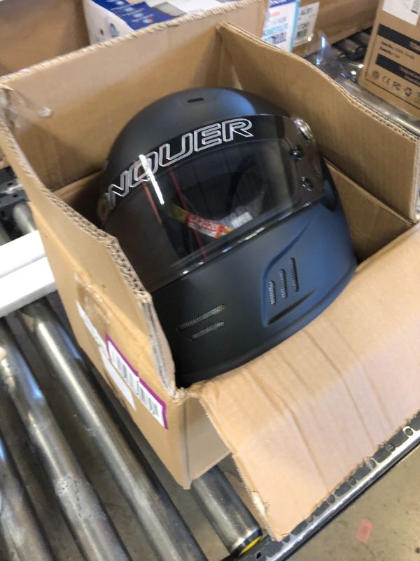Photo 2 of Conquer Snell SA2020 Full Face Auto Racing Helmet Medium Black