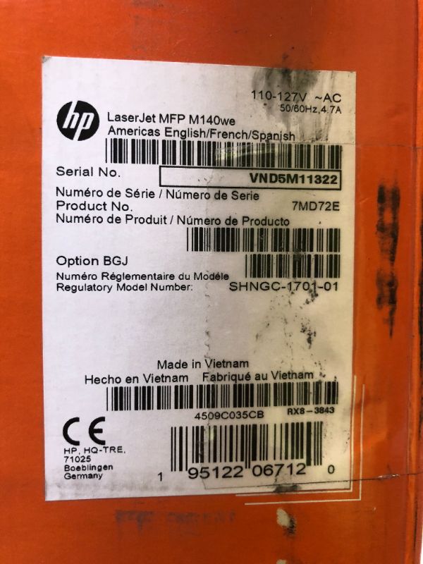 Photo 3 of HP LaserJet MFP M140we All-in-One Wireless Black & White Printer