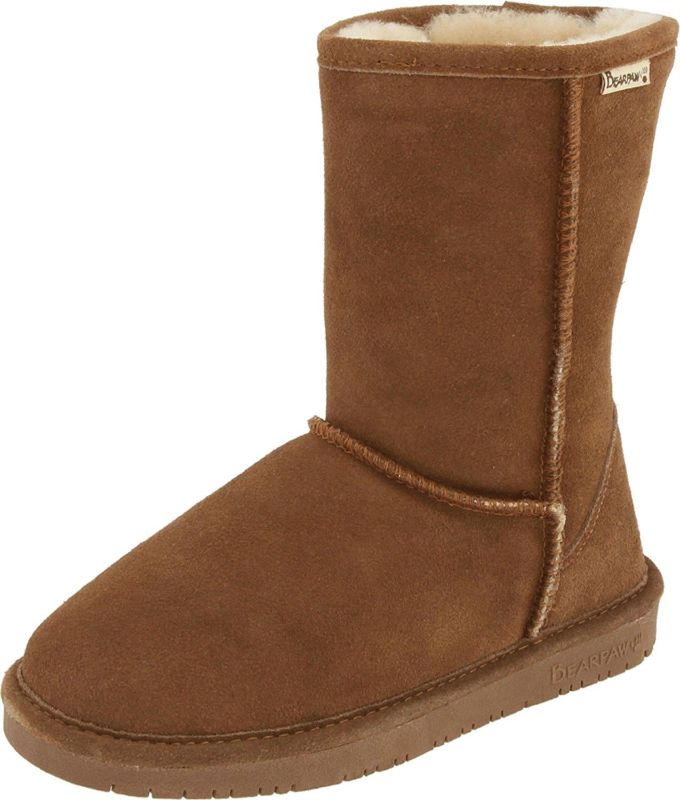 Photo 1 of BEARPAW Emma Short Women's Classic Winter Slip On Boots, Lightweight Suede Boots Size 6/7 Womens