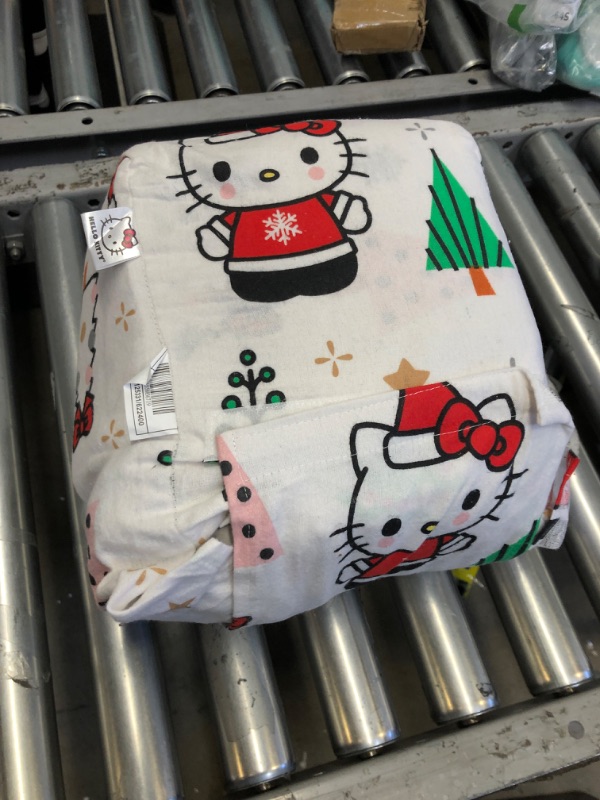 Photo 2 of Franco Hello Kitty Holiday & Christmas Bedding Super Soft 100% Cotton Flannel Sheet Set, Queen, (Official Licensed Product) Hello Kitty Queen