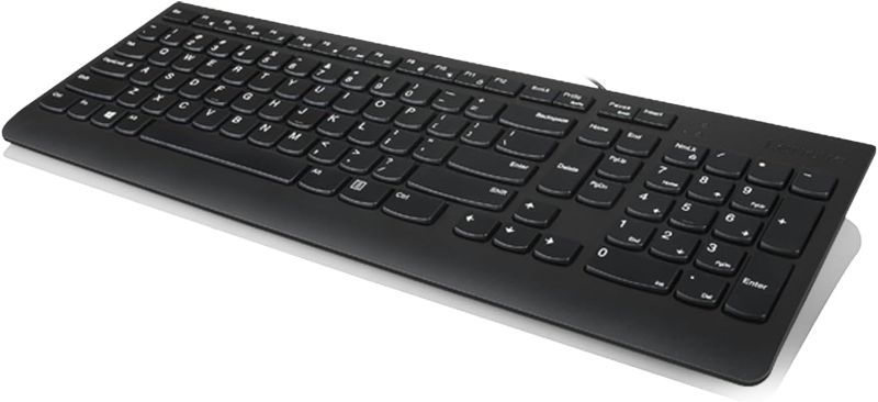 Photo 1 of Lenovo 300 USB Keyboard, Wired, Adjustable Tilt, Ergonomic, Windows 7/8/10, GX30M39655, Black
