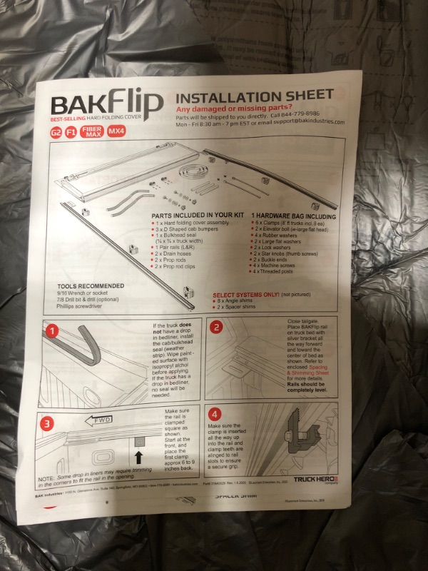 Photo 4 of BAK BAKFlip MX4 Hard Folding Truck Bed Tonneau Cover | 448135 | Fits 2019 - 2023 Chevy/GMC Silverado/Sierra (Works with Carbon Pro Bed) works w/ MultiPro/Flex tailgate 5' 10" Bed (69.9")
