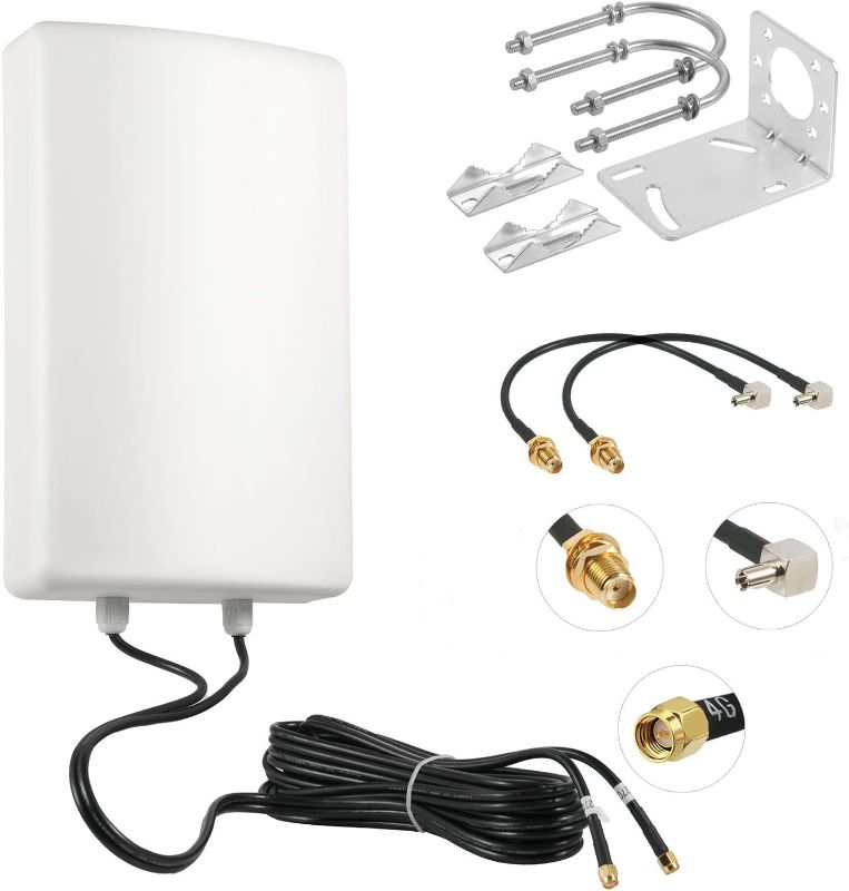 Photo 1 of 11dBi High Gain 4G LTE 5G Waterproof Dual Polarized MIMO Antenna with Dual 5 Meter Cable SMA/TS9 Connector for Netgear Nighthawk M6/M6 Pro, M5/MR5100, M1/MR1100, MiFi Mobile Hotspot Router, Eifagur