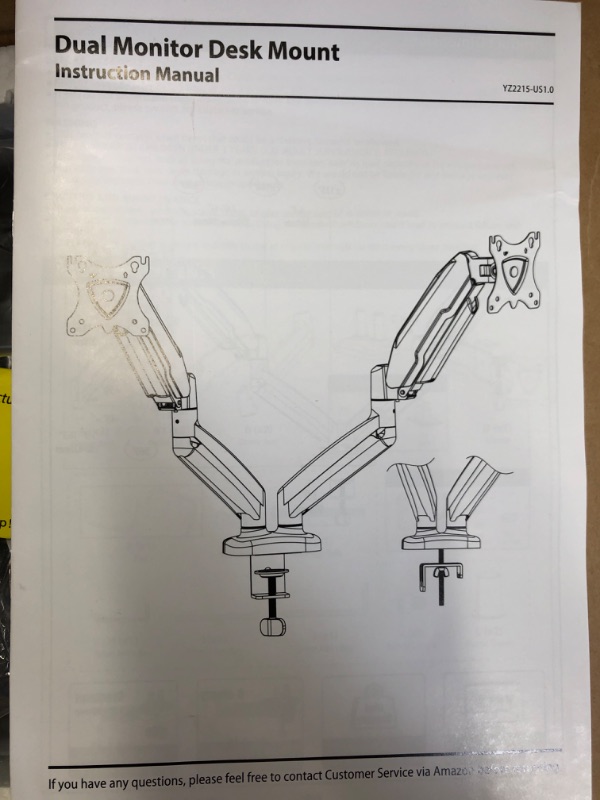 Photo 1 of Dual Monitor Desk Mount