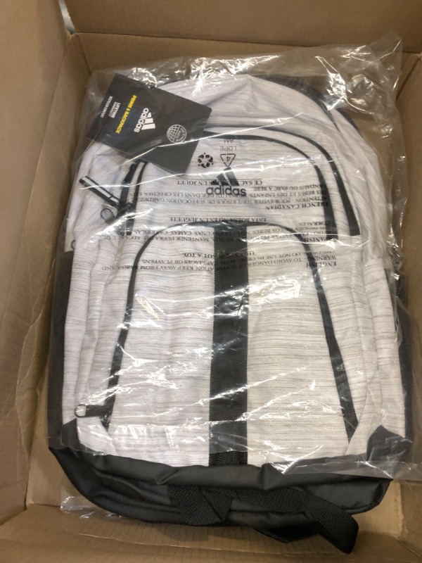 Photo 1 of adidas Unisex Prime 6 Backpack, Two Tone White/Black, One Size One Size Two Tone White/Black