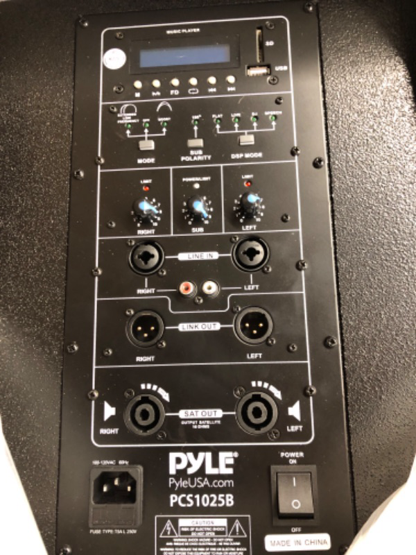 Photo 3 of Pyle Line Array Column Speaker - Professional and Compact Sound System with 1x10'' Subwoofer, 2x4” Full Range Driver Built-in Digital Audio Amplifier with 4 Band DSP Presets