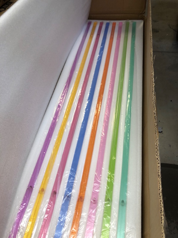 Photo 1 of Entryway Bench, Acrylic Storage Bench for Living Room, Indoor Entryway Shoe Bench Seat in Rainbow Color - Large