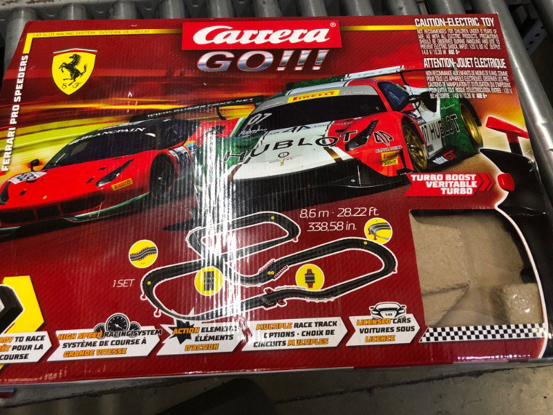 Photo 2 of Carrera GO!!! Electric Powered Slot Car Racing Kids Toy Race Track Set 1:43 Scale, Ferrari Pro Speeders