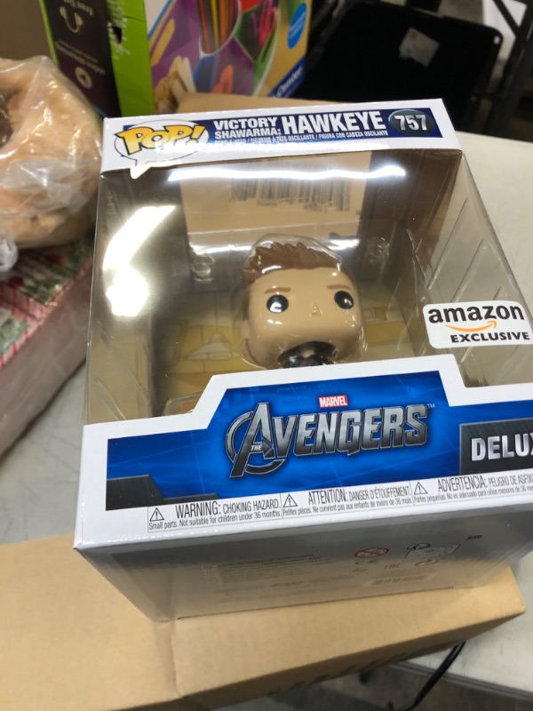 Photo 2 of Funko Pop! Deluxe Marvel: Avengers Victory Shawarma Series - Hawkeye, Amazon Exclusive, Figure 3 of 6
