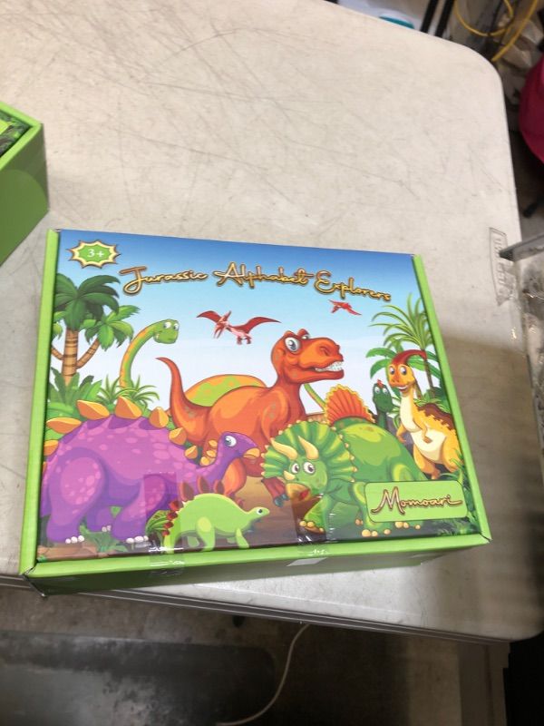 Photo 2 of Dinosaur Alphabet Learning Toys with Uppercase and Lowercase - 13 Dinos - 26 Letters - Preschool Activities Montessori Fine Motor Skills for Toddlers Kids Boys Girls Gift