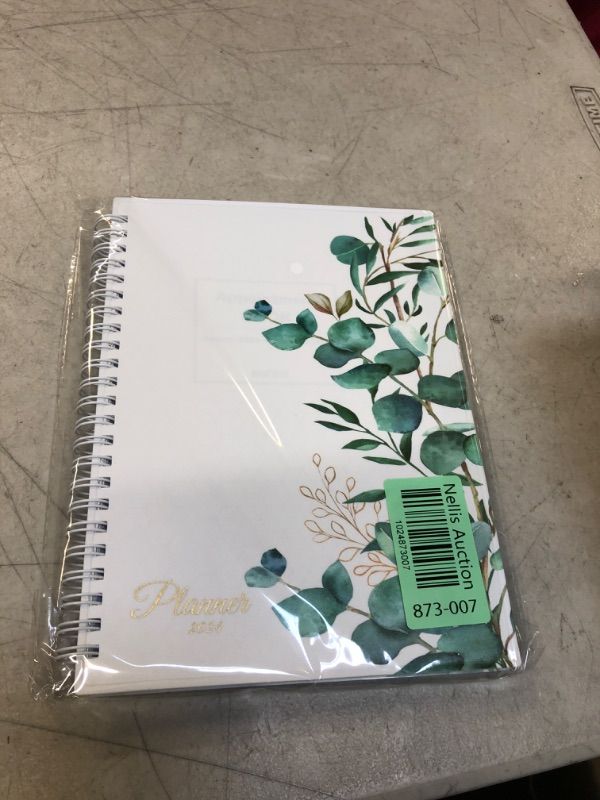Photo 2 of SUNEE 2024 Appointment Book, Quarter-Hourly, Weekly & Monthly - from January 2024 - December 2024, 6.4"x8.3" Weekly Planner, Flexible Cover, Note Pages, Pockets, Bookmark,Spiral Binding, Greenery 6.4"x8.3" Greenery