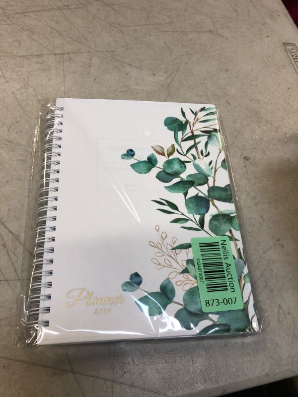 Photo 1 of SUNEE 2024 Appointment Book, Quarter-Hourly, Weekly & Monthly - from January 2024 - December 2024, 6.4"x8.3" Weekly Planner, Flexible Cover, Note Pages, Pockets, Bookmark,Spiral Binding, Greenery 6.4"x8.3" Greenery