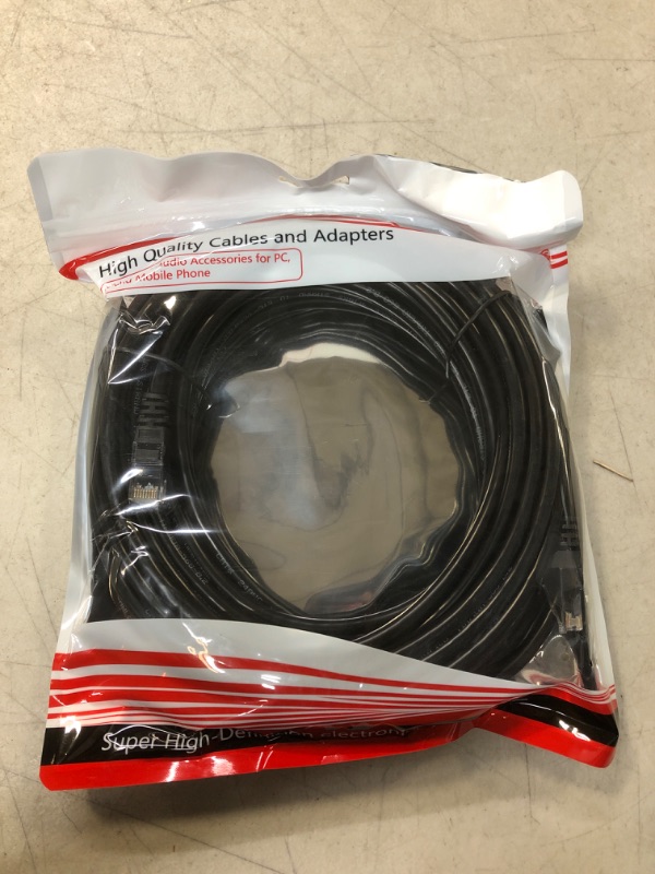 Photo 2 of SHD Cat6 Ethernet Cable(40Feet) Network Patch Cable UTP LAN Cable Computer Patch Cord-Black 40FT