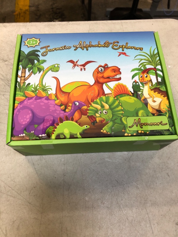 Photo 2 of Dinosaur Alphabet Learning Toys with Uppercase and Lowercase - 13 Dinos - 26 Letters - Preschool Activities Montessori Fine Motor Skills for Toddlers Kids Boys Girls Gift