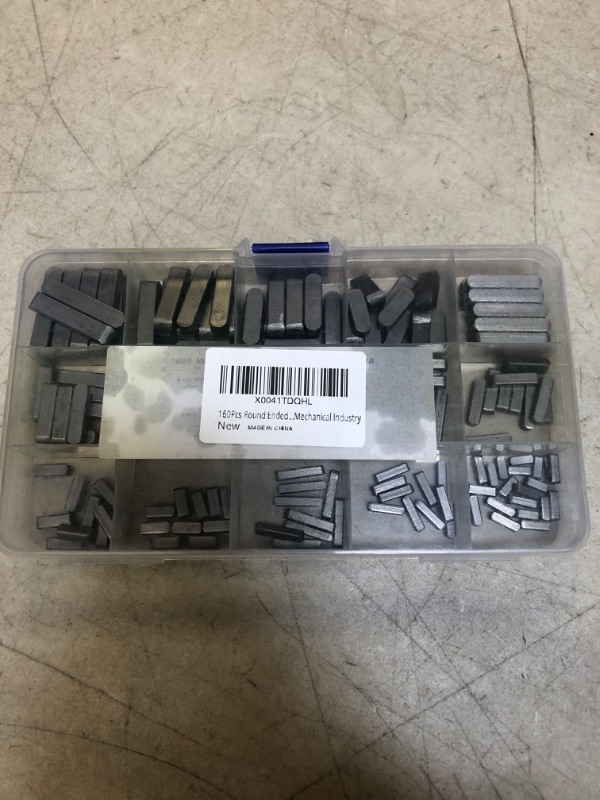 Photo 2 of 160Pcs Round Ended Feather Key,Drive Shaft Parallel Keys,Woodruff Key Stock Assortment,Shaft Feather Key,3mm 4mm 5mm 6mm Parallel Drive Shaft Keys Set Keyway for Fasteners Mechanical Industry
