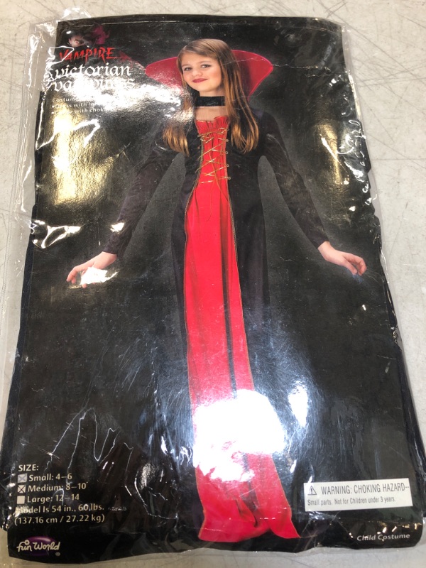 Photo 2 of Fun World Girl's Victorian Vampiress Costume Medium