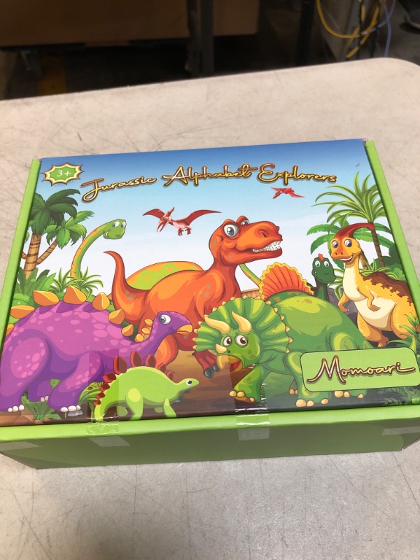 Photo 2 of Dinosaur Alphabet Learning Toys with Uppercase and Lowercase - 13 Dinos - 26 Letters - Preschool Activities Montessori Fine Motor Skills for Toddlers Kids Boys Girls Gift