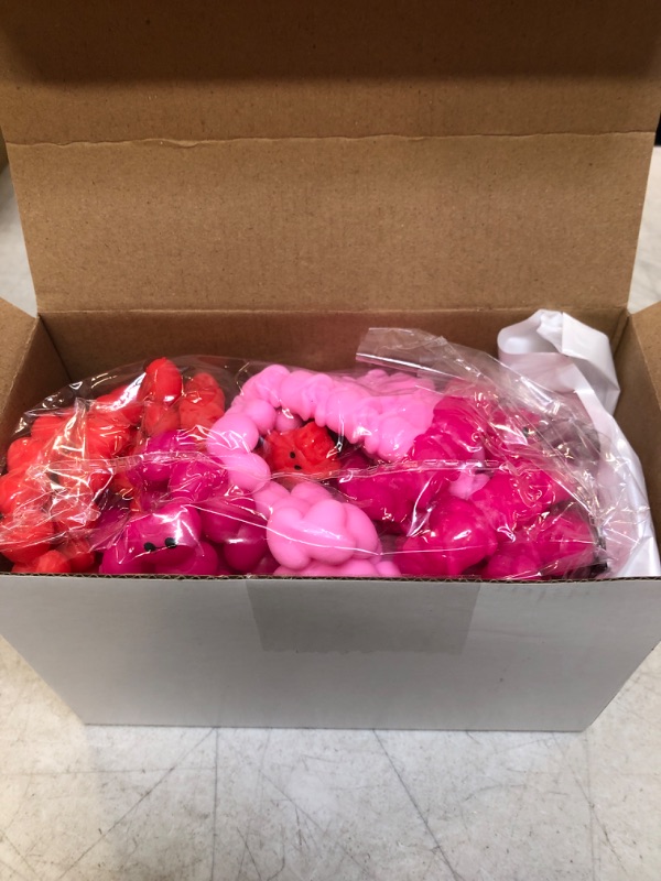 Photo 2 of 36 Pcs Valentines Day Sensory Toys Rose Love Sensory Heart Valentines Cards with Toys Fidget Squeeze String Toy Gift for Boys Girls Valentine's Day Party Favors School Exchange