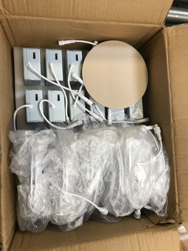 Photo 2 of 12 Pack 6 Inch 5CCT Ultra-Thin LED Recessed Ceiling Light with Junction Box, 2700K/3000K/3500K/4000K/5000K Selectable, 14W=100W, 1200lm High Brightness, Dimmable Can-Killer Recessed Lights, ETL Listed 4 inch 5cct