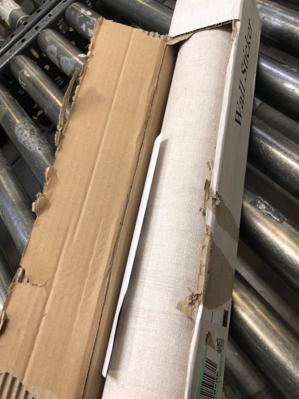Photo 1 of 24" X 394" Cream Peel and Stick White Wallpaper Grassweave Thick Removable Modern Beige Grasscloth Linen Textured Wallpaper Contact Paper for Walls Cabinets Bedroom Counter Top Liners Fireplace 24"x394" WHITE GREY