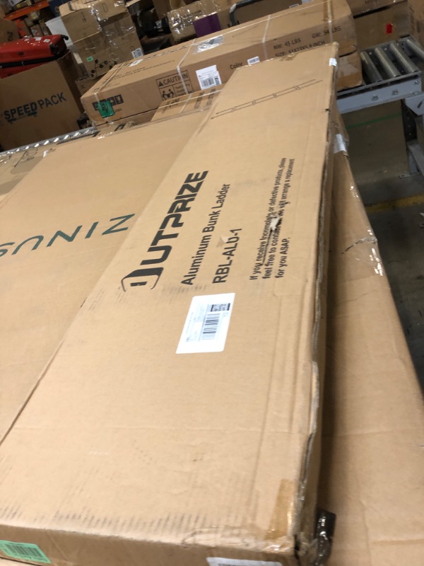 Photo 1 of OUTPRIZE 60" RV Bunk Ladder, 4 Step Aluminum Camper Bunk Bed Ladder with Rubber Foot Pads, Sliver