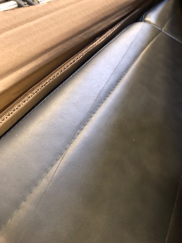 Photo 1 of SIMPLIHOME Ellis 36 inch Wide Square Coffee Table Lift Top Storage Ottoman, Cocktail Footrest Stool in Upholstered Stone Grey Faux Leather for the Living Room, Contemporary Vegan Faux Leather Stone Grey 36 inch