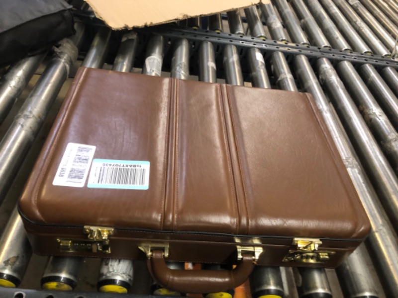 Photo 2 of McKlein Attache 18 L x 3 5 W x 13 H Brown * ONE LOCK SLIGHTLY BROKEN, DOES NOT OPEN EASILY 