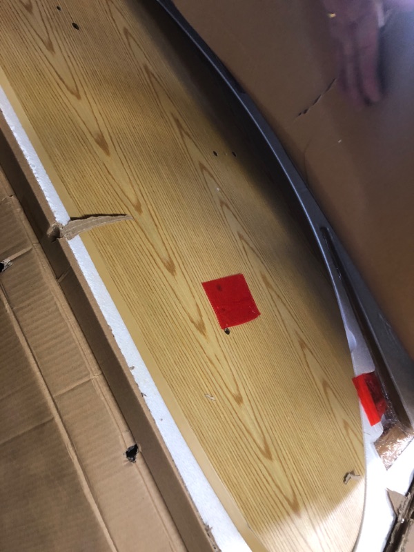 Photo 1 of FIRMINANA Mid Century Modern Coffee Table,Large Oval Coffee Table for Living Room,Oval Small Mangotop Coffee Table for Small Spaces Nature Wood-47.3" W x23.63 D x 17.72" H Nature Wood Large?47.3in?