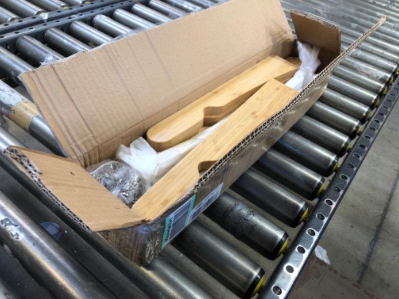 Photo 1 of LINGVUM Surfboard Wall Rack, Surfboard Display Rack with Lightweight and Durable, Sturdy Surfboard Wall Mount for Longboards, Shortboards, Wakeboards, Kiteboards and Snowboards, Storage 1-3 Boards BAMBOO